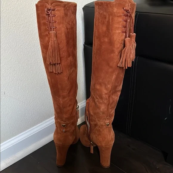 Twin set Suede Tan Knee-High Boots - Picture 4 of 7